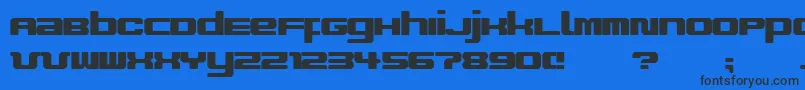 ImproviseV9 Font – Black Fonts on Blue Background