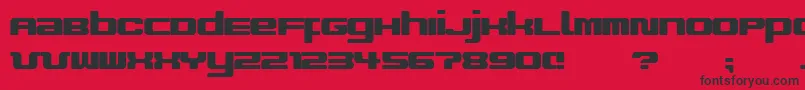 ImproviseV9 Font – Black Fonts on Red Background