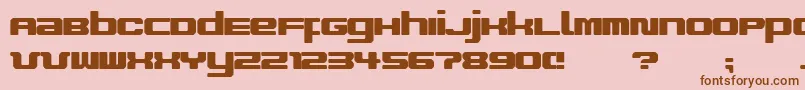 ImproviseV9 Font – Brown Fonts on Pink Background