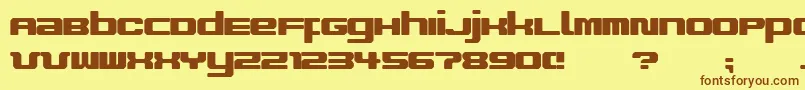 ImproviseV9 Font – Brown Fonts on Yellow Background