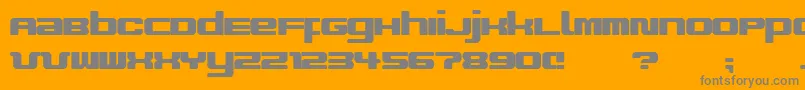 ImproviseV9 Font – Gray Fonts on Orange Background