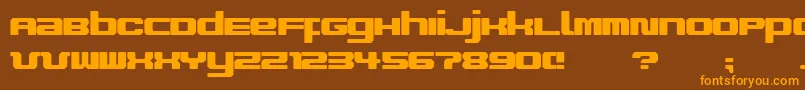 ImproviseV9 Font – Orange Fonts on Brown Background