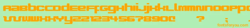 ImproviseV9 Font – Orange Fonts on Green Background