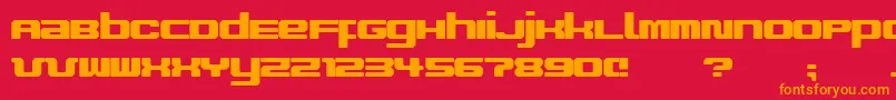ImproviseV9 Font – Orange Fonts on Red Background