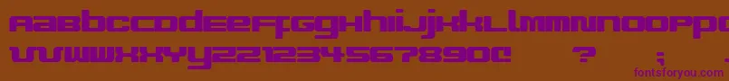 ImproviseV9 Font – Purple Fonts on Brown Background