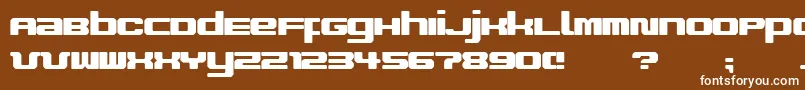 フォントImproviseV9 – 茶色の背景に白い文字