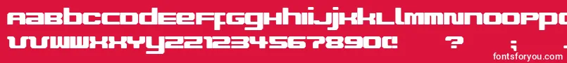 ImproviseV9 Font – White Fonts on Red Background