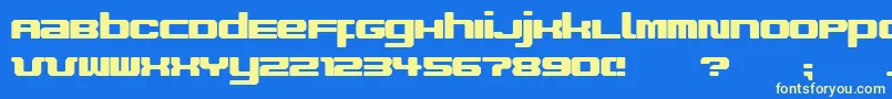 Шрифт ImproviseV9 – жёлтые шрифты на синем фоне