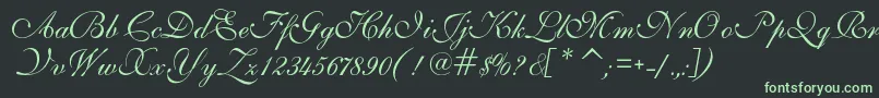 fuente IlsScript – Fuentes Verdes Sobre Fondo Negro