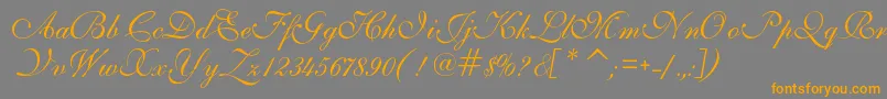 IlsScript Font – Orange Fonts on Gray Background