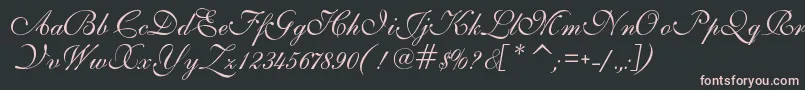 IlsScript Font – Pink Fonts on Black Background