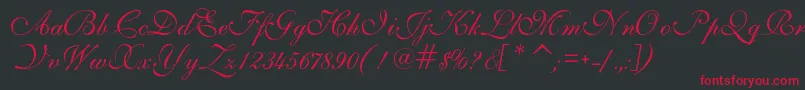 IlsScript Font – Red Fonts on Black Background