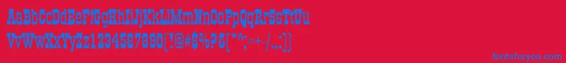 Bigbossy Font – Blue Fonts on Red Background