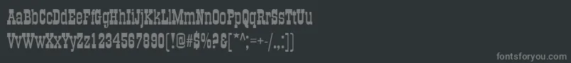 フォントBigbossy – 黒い背景に灰色の文字