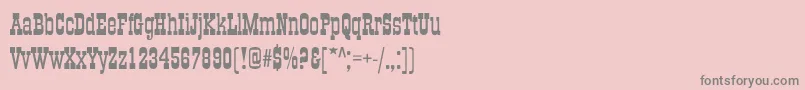 フォントBigbossy – ピンクの背景に灰色の文字