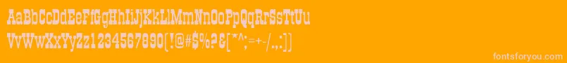 Bigbossy Font – Pink Fonts on Orange Background