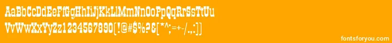 Bigbossy Font – White Fonts on Orange Background