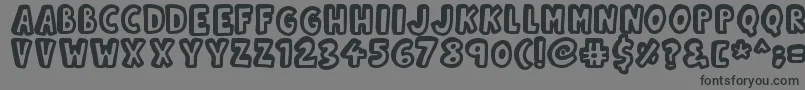 フォントKinda3D – 黒い文字の灰色の背景