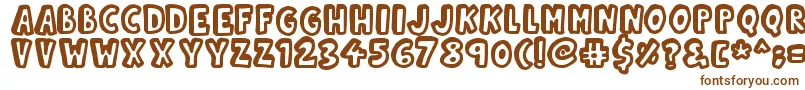 Шрифт Kinda3D – коричневые шрифты на белом фоне