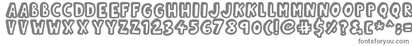 Kinda3D Font – Gray Fonts on White Background