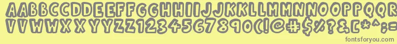 Шрифт Kinda3D – серые шрифты на жёлтом фоне