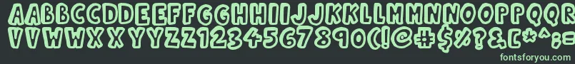 Шрифт Kinda3D – зелёные шрифты на чёрном фоне