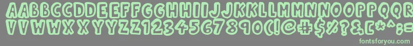 Kinda3D Font – Green Fonts on Gray Background