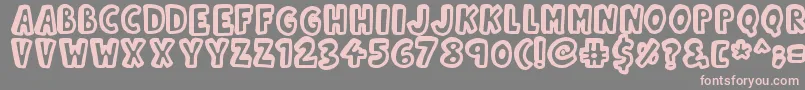 Шрифт Kinda3D – розовые шрифты на сером фоне
