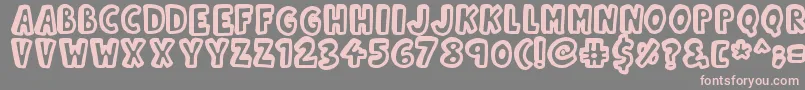Kinda3D Font – Pink Fonts on Gray Background