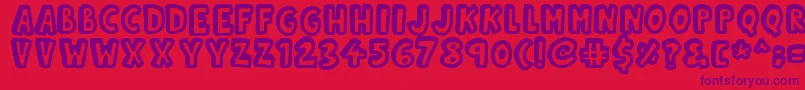 Шрифт Kinda3D – фиолетовые шрифты на красном фоне