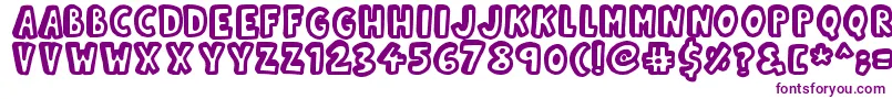 Шрифт Kinda3D – фиолетовые шрифты на белом фоне