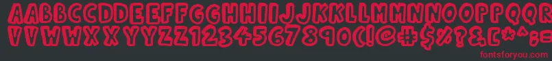 Шрифт Kinda3D – красные шрифты на чёрном фоне