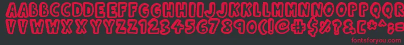 Kinda3D Font – Red Fonts on Black Background