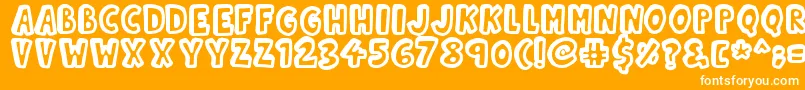 Kinda3D Font – White Fonts on Orange Background
