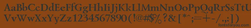 UkrainiangoudyoldBold Font – Black Fonts on Brown Background