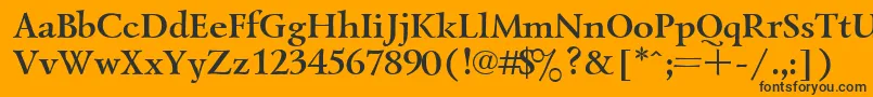 UkrainiangoudyoldBold Font – Black Fonts on Orange Background