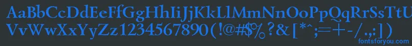 UkrainiangoudyoldBold Font – Blue Fonts on Black Background
