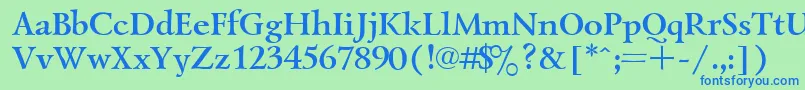 UkrainiangoudyoldBold Font – Blue Fonts on Green Background