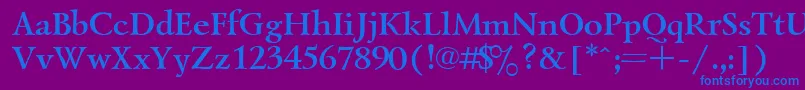 UkrainiangoudyoldBold Font – Blue Fonts on Purple Background
