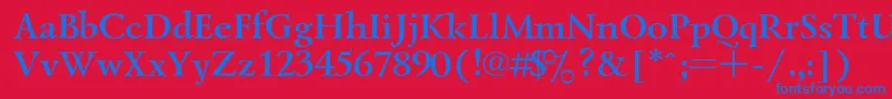 UkrainiangoudyoldBold Font – Blue Fonts on Red Background
