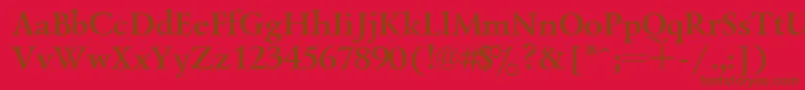 UkrainiangoudyoldBold Font – Brown Fonts on Red Background