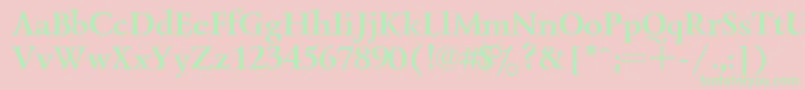 UkrainiangoudyoldBold Font – Green Fonts on Pink Background