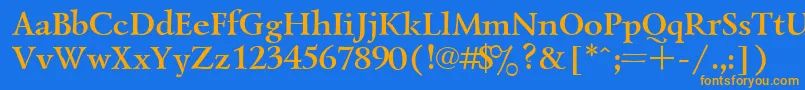 UkrainiangoudyoldBold Font – Orange Fonts on Blue Background