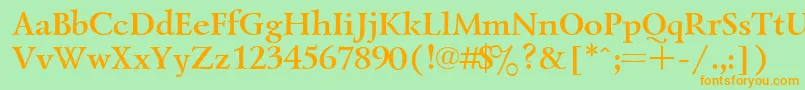 UkrainiangoudyoldBold Font – Orange Fonts on Green Background