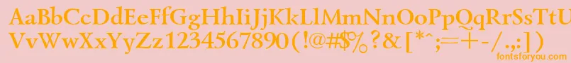 UkrainiangoudyoldBold Font – Orange Fonts on Pink Background