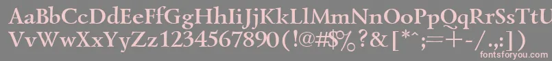 UkrainiangoudyoldBold Font – Pink Fonts on Gray Background
