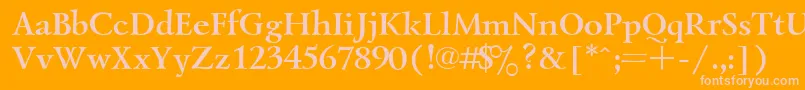 UkrainiangoudyoldBold Font – Pink Fonts on Orange Background