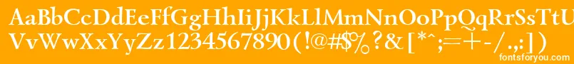 UkrainiangoudyoldBold Font – White Fonts on Orange Background