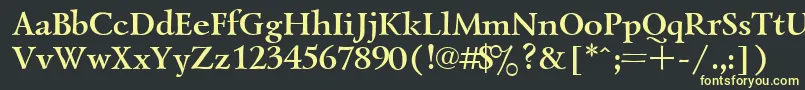 UkrainiangoudyoldBold Font – Yellow Fonts on Black Background