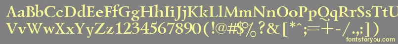 UkrainiangoudyoldBold Font – Yellow Fonts on Gray Background